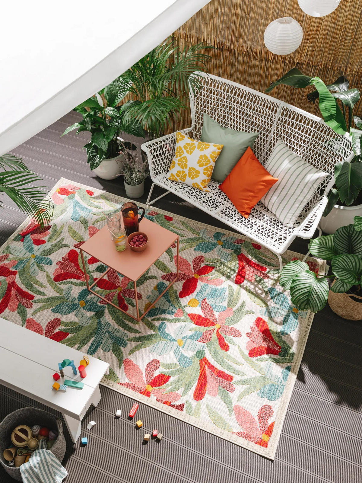 OUTDOOR-TEPPICH Noelia 200/290 cm - Multicolor, Kunststoff (200/290cm) - benuta Nest