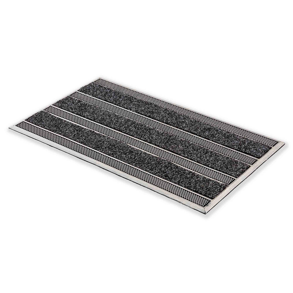 FUSSMATTE FÜR INNEN UND AUßEN RUBBER PIN - Schwarz, Kunststoff (45/75cm) - Astra