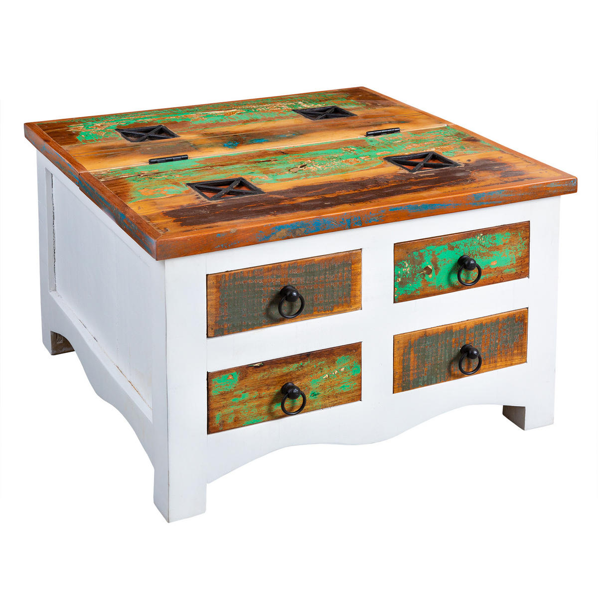 COUCHTISCH JAKARTA Holz Weiß 70 cm - Multicolor/Weiß, Holz (70/70/45cm) - riess-ambiente