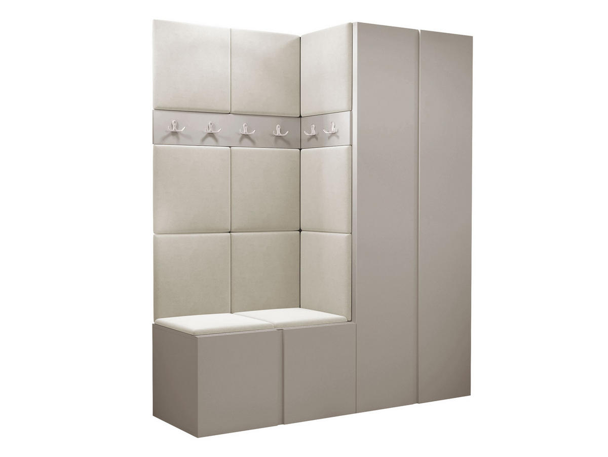 GARDEROBEN-SET Orion III - Kaschmir/Beige, Holzwerkstoff/Kunststoff (158/186/46cm) - MIRJAN24