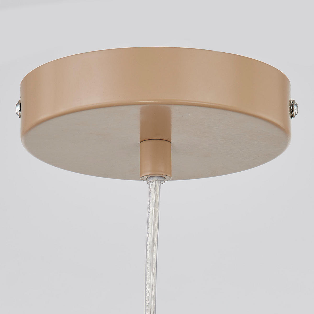 PENDELLEUCHTE - Leinen / Eisen, 1-flammig - Braun, Metall (40/40/190cm) - home24