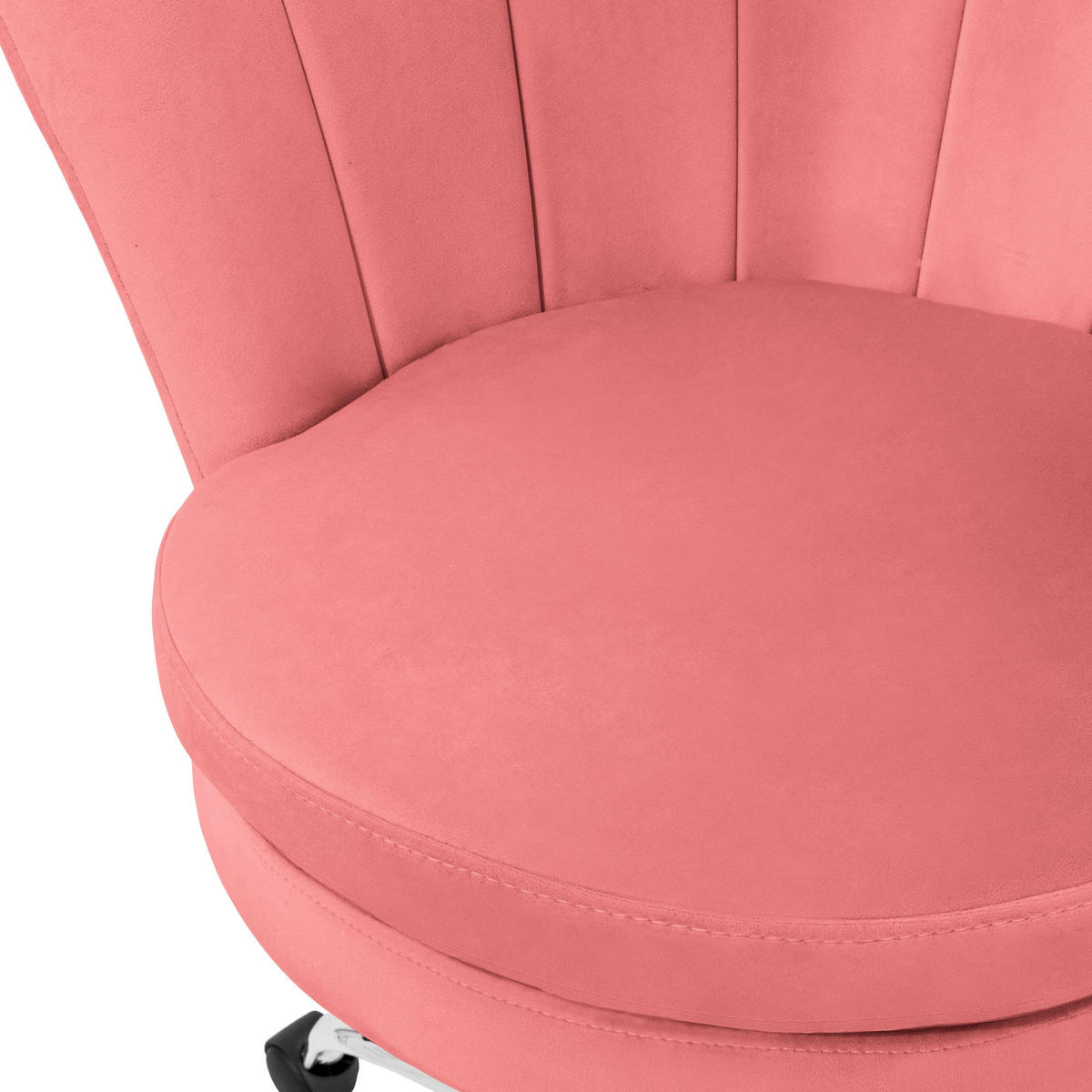 DREHSTUHL Kunstfell Rosa - Rosa, Metall (68/90/68cm) - ML-DESIGN