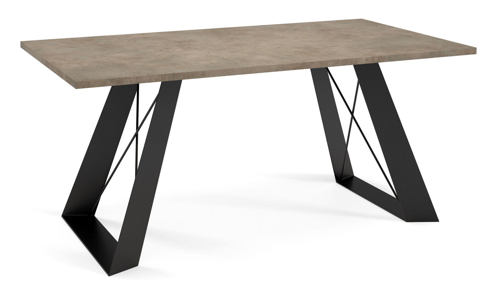 COUCHTISCH Satis Chicago Concrete Dunkelgrau / Schwarz 110 / 60 / 50cm - Dunkelgrau/Schwarz, Holz/Holzwerkstoff (60/110/50cm) - Feldmann-Wohnen