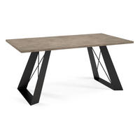 COUCHTISCH Satis Chicago Concrete Dunkelgrau / Schwarz 110 / 60 / 50cm - Dunkelgrau/Schwarz, Holz/Holzwerkstoff (60/110/50cm) - Feldmann-Wohnen