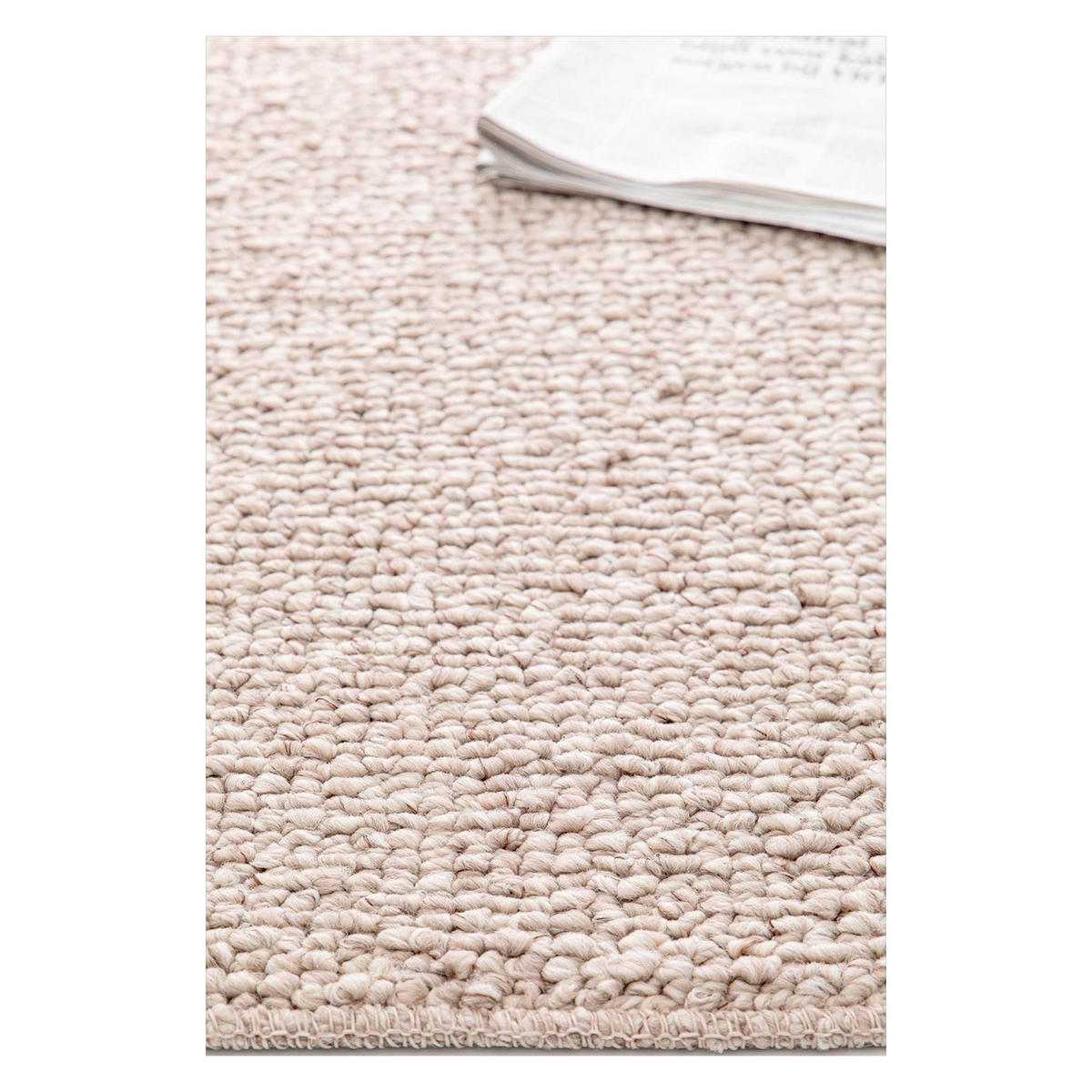 TEPPICH Mathis elfenbein 80 x 150 x 1 cm - Weiß, Textil (80/150cm) - Vivaraise
