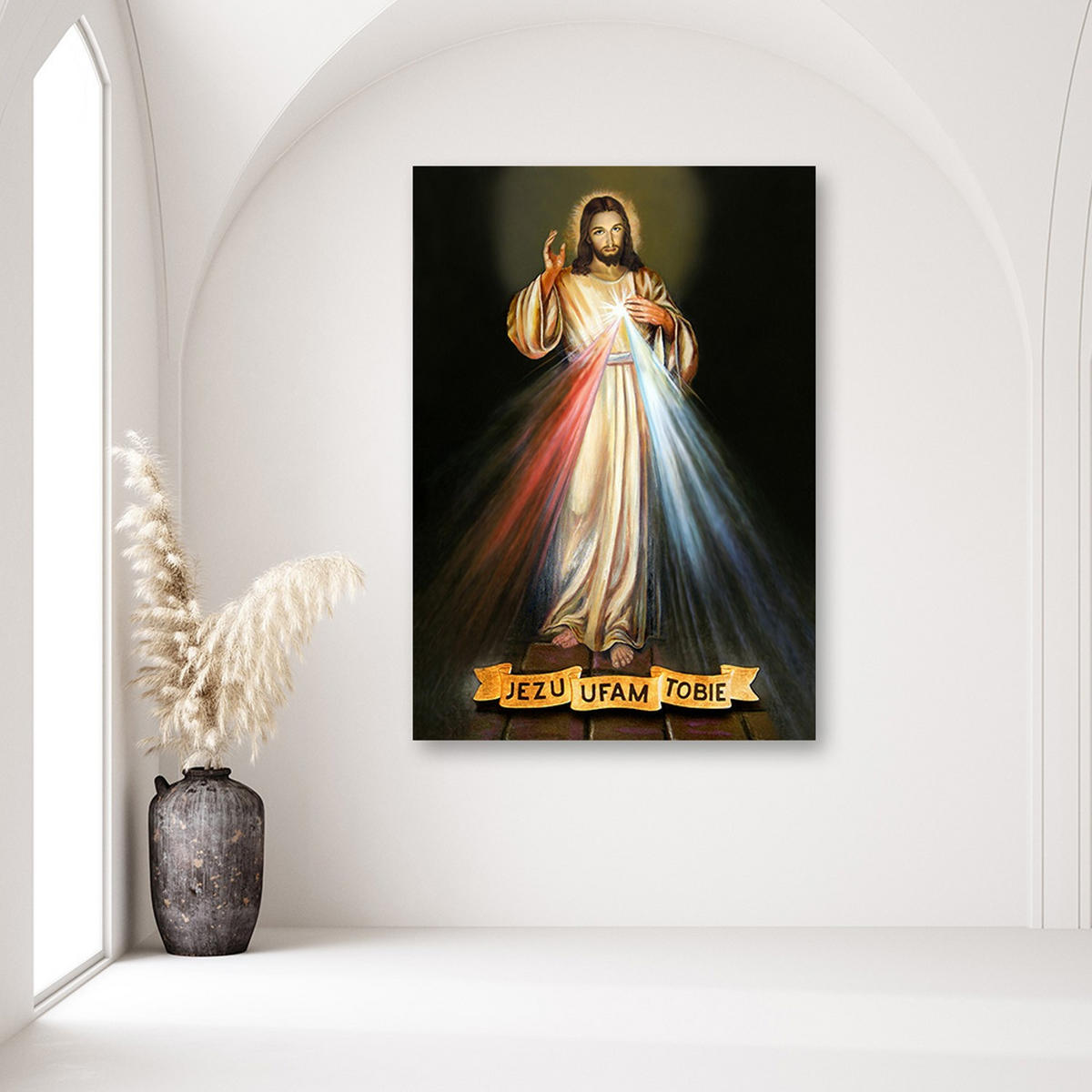 LEINWANDBILD Jesus ich vertraue auf dich - Multicolor, Textil (40/60cm) - Feeby