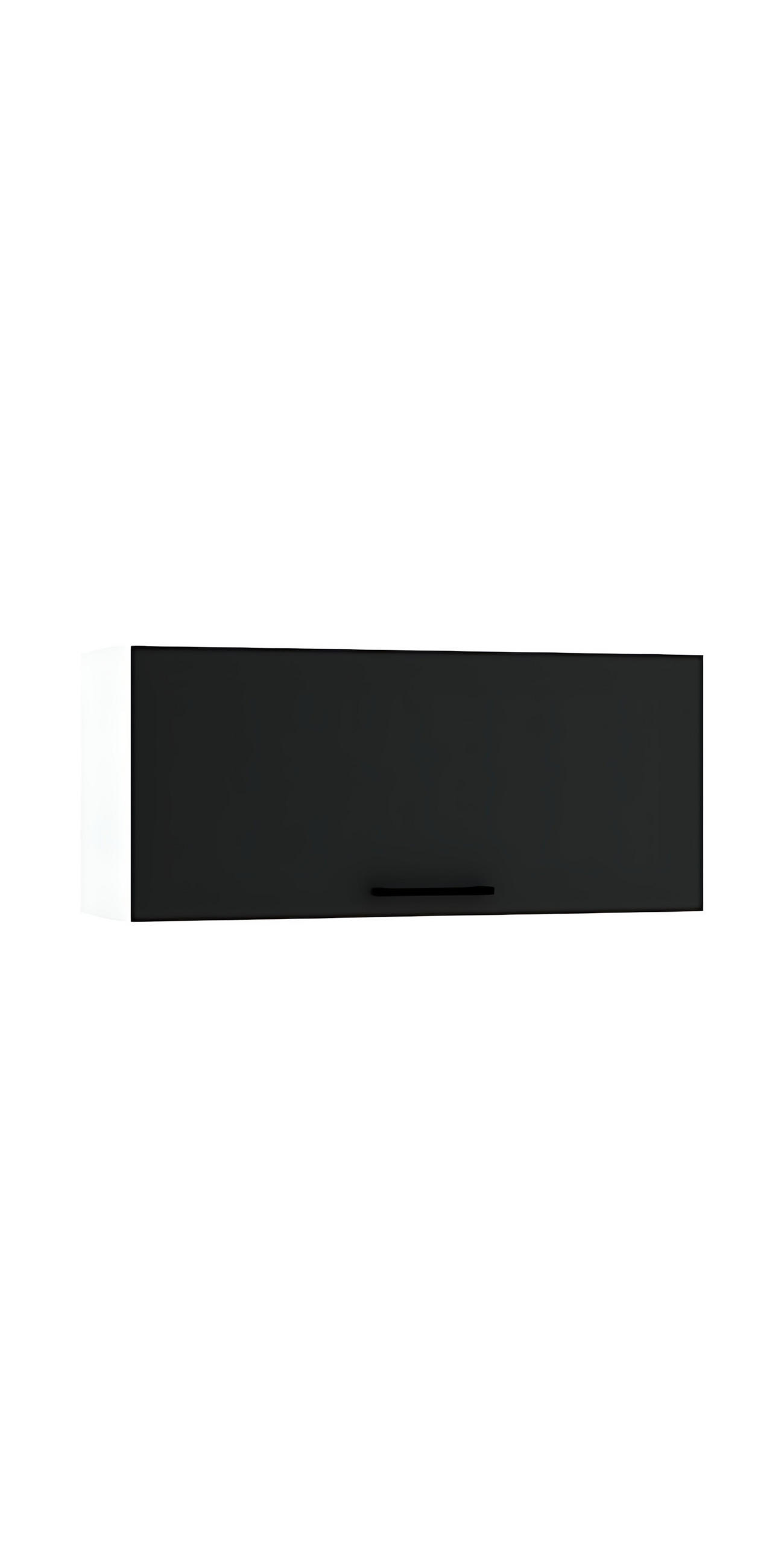 HÄNGESCHRANK W80OKGR - Morvex - Praktische Aufbewahrungsidee - Schwarz, Holz/Metall (80/36/30cm) - ROYAL24_MARKT