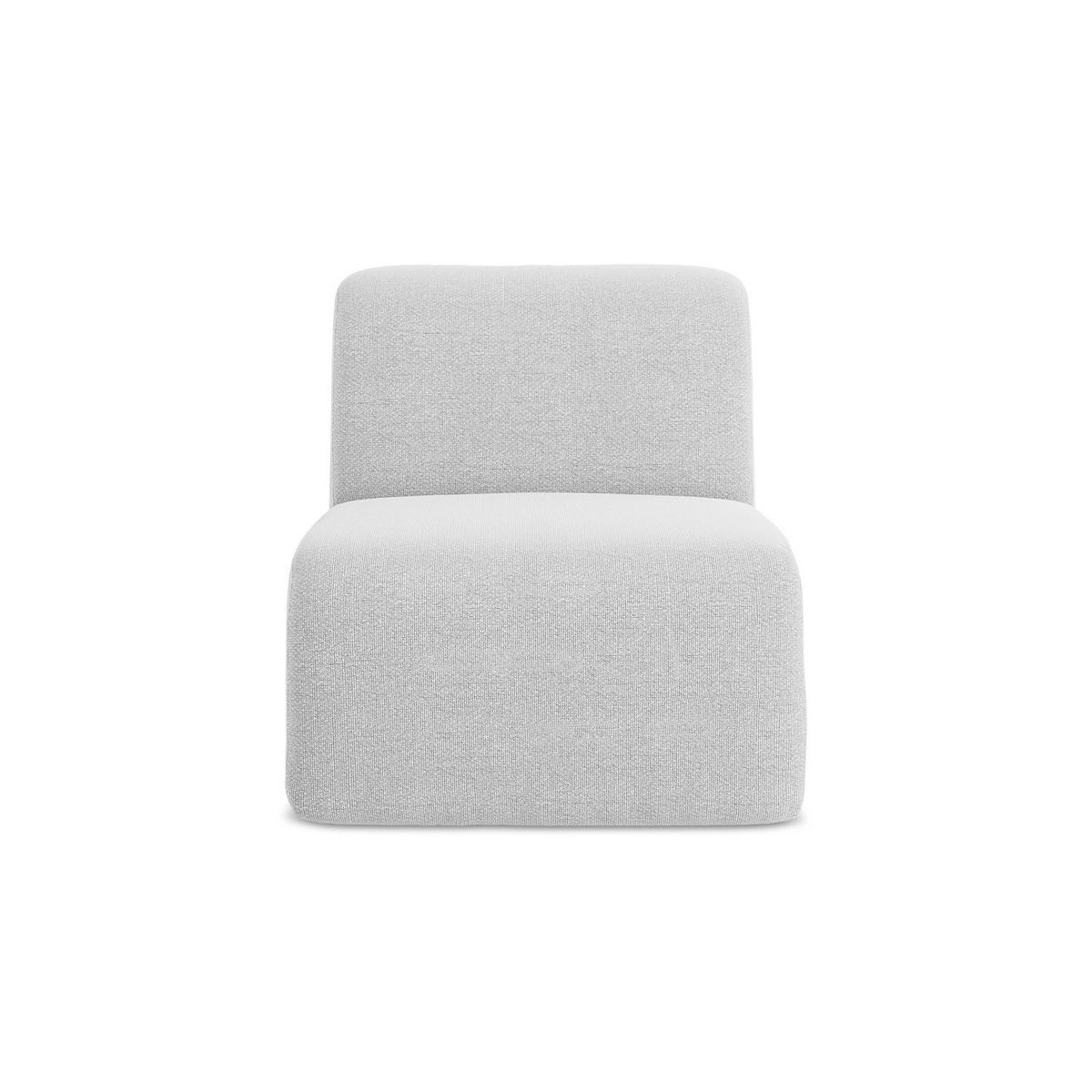 SOFAELEMENT Bouclé Stoff Grau - Silberfarben/Schwarz, Holzwerkstoff/Kunststoff (70/75/94cm) - LaMiaSofa
