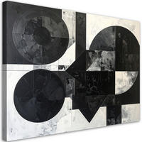 LEINWANDBILD 3D und geometrisch 120x80cm - Schwarz, Textil (120/80cm) - Feeby