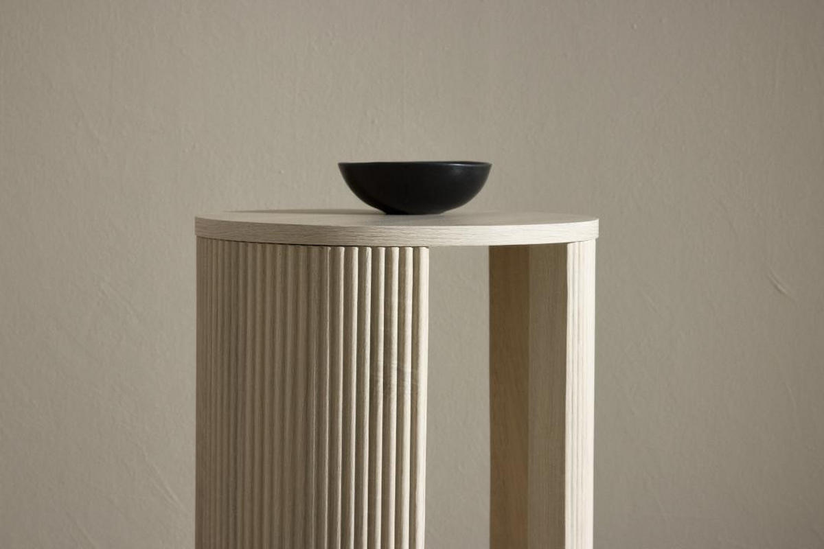 BEISTELLTISCH, Bristol, Whitewash, MDF, 40 x 40 x 52 cm - Weiß, Holzwerkstoff (40/40/52cm) - ebuy24