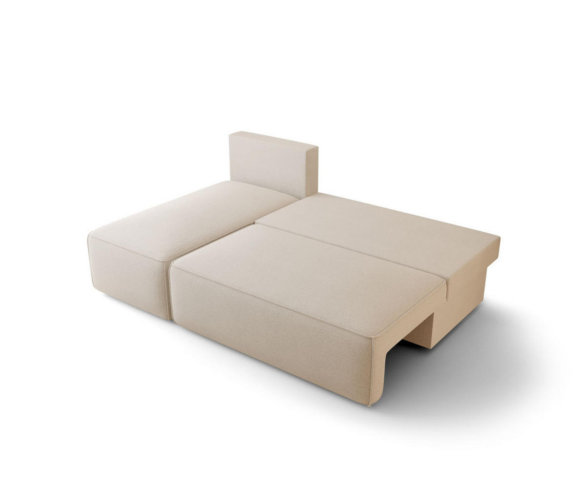 ECKSOFA mit Schlaffunktion SAVIO MINI Quelle 83 Links - Grau, Textil (200/140cm) - Bedante