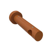 TRÄGER FÜR GARDINENSTANGEN 20 mm Ø, Talena 1-läufig, Kirschbaum - Kirschbaumfarben, Holz (15/5.3/5.3cm) - INTERDECO