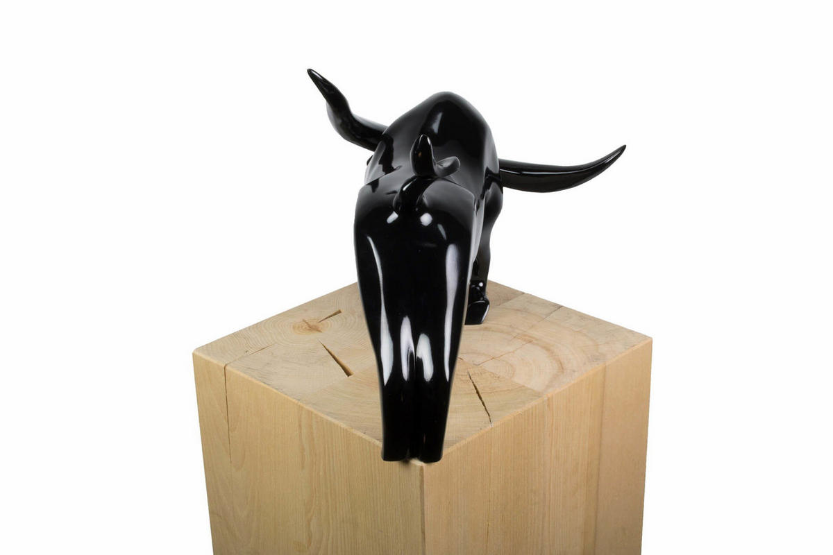 SKULPTUR Schwarz 46/33 cm - Schwarz, Stein (1.95/33/28cm) - KUNSTLOFT
