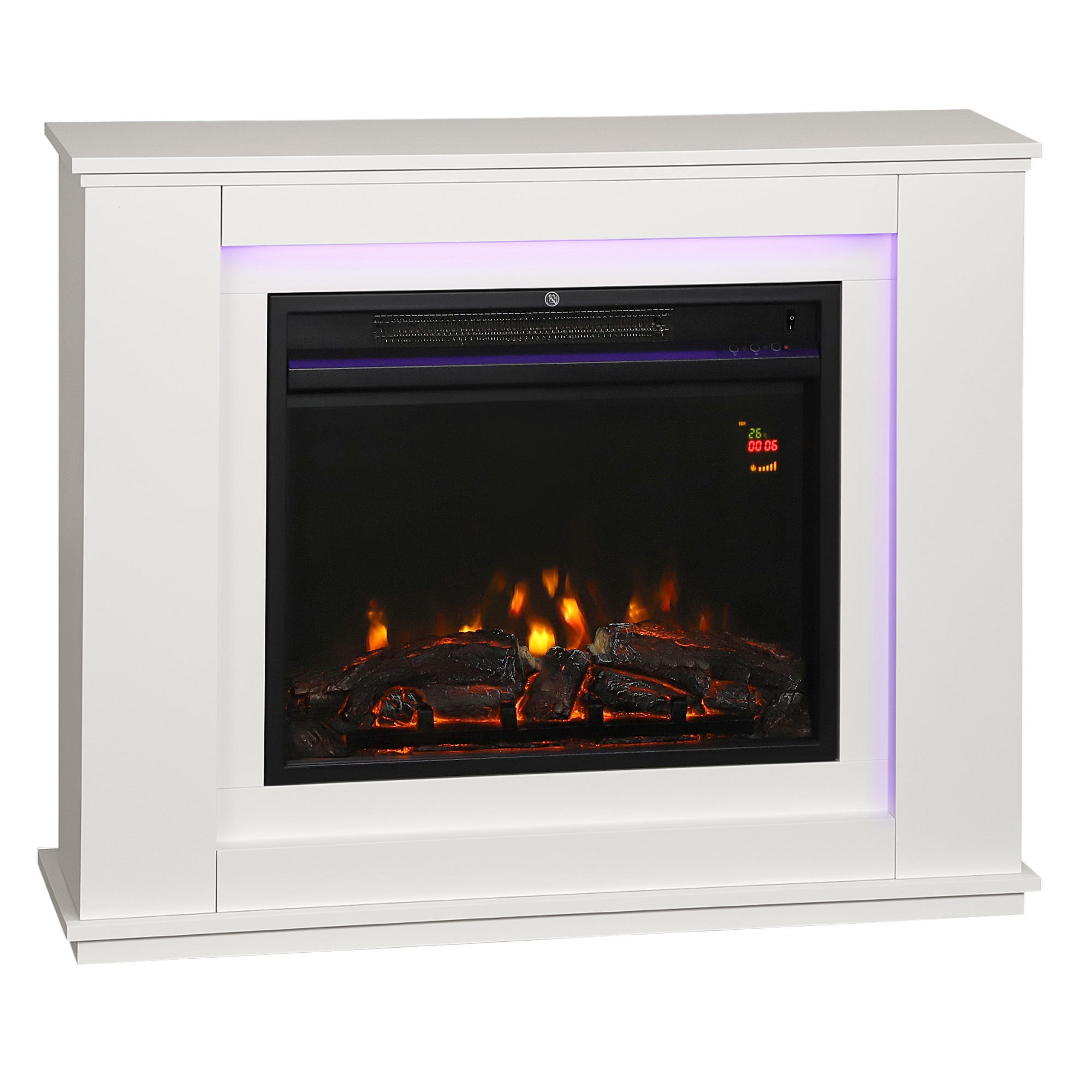 ELEKTROKAMIN MDF Stahl Weiß - Weiß, Holzwerkstoff (25/80/98cm) - HOMCOM