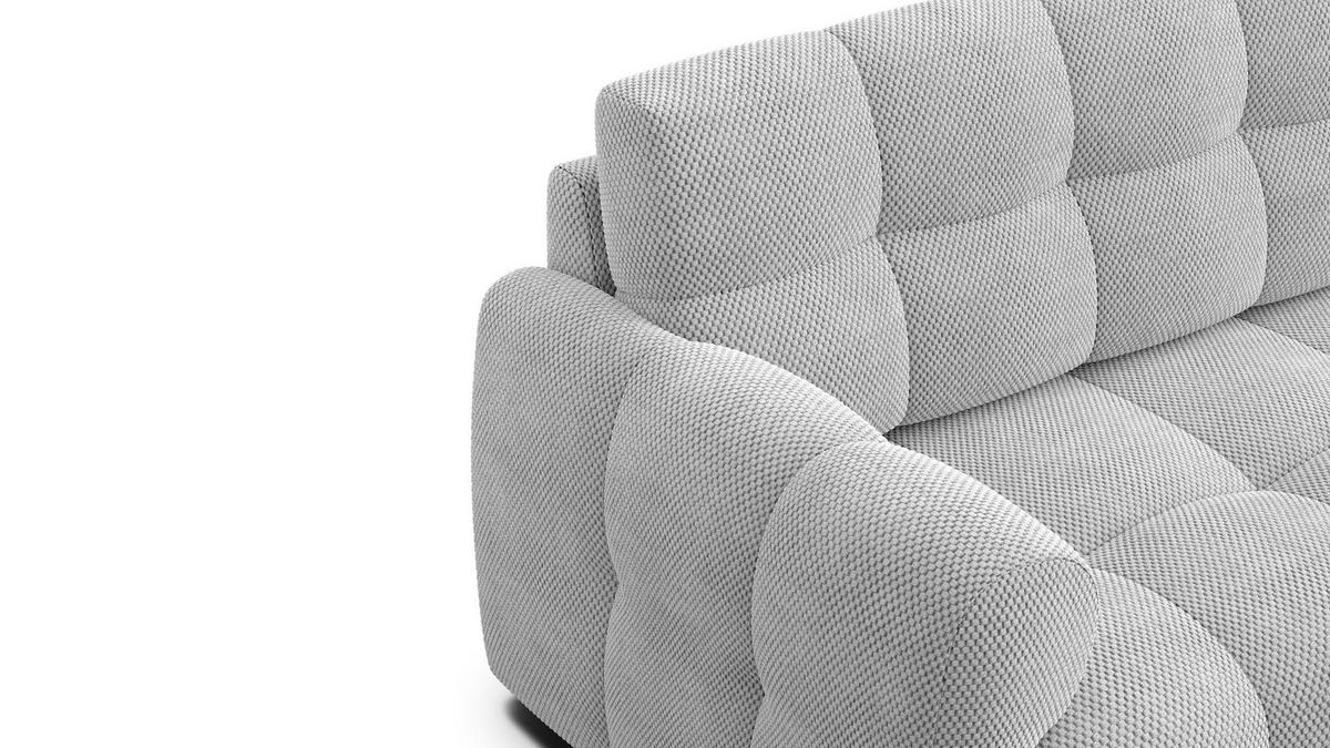 ECKSOFA MELLOW 4-Sitzer, hellgrau - Hellgrau/Schwarz, Holz/Textil (262/156cm) - Courtois Laville