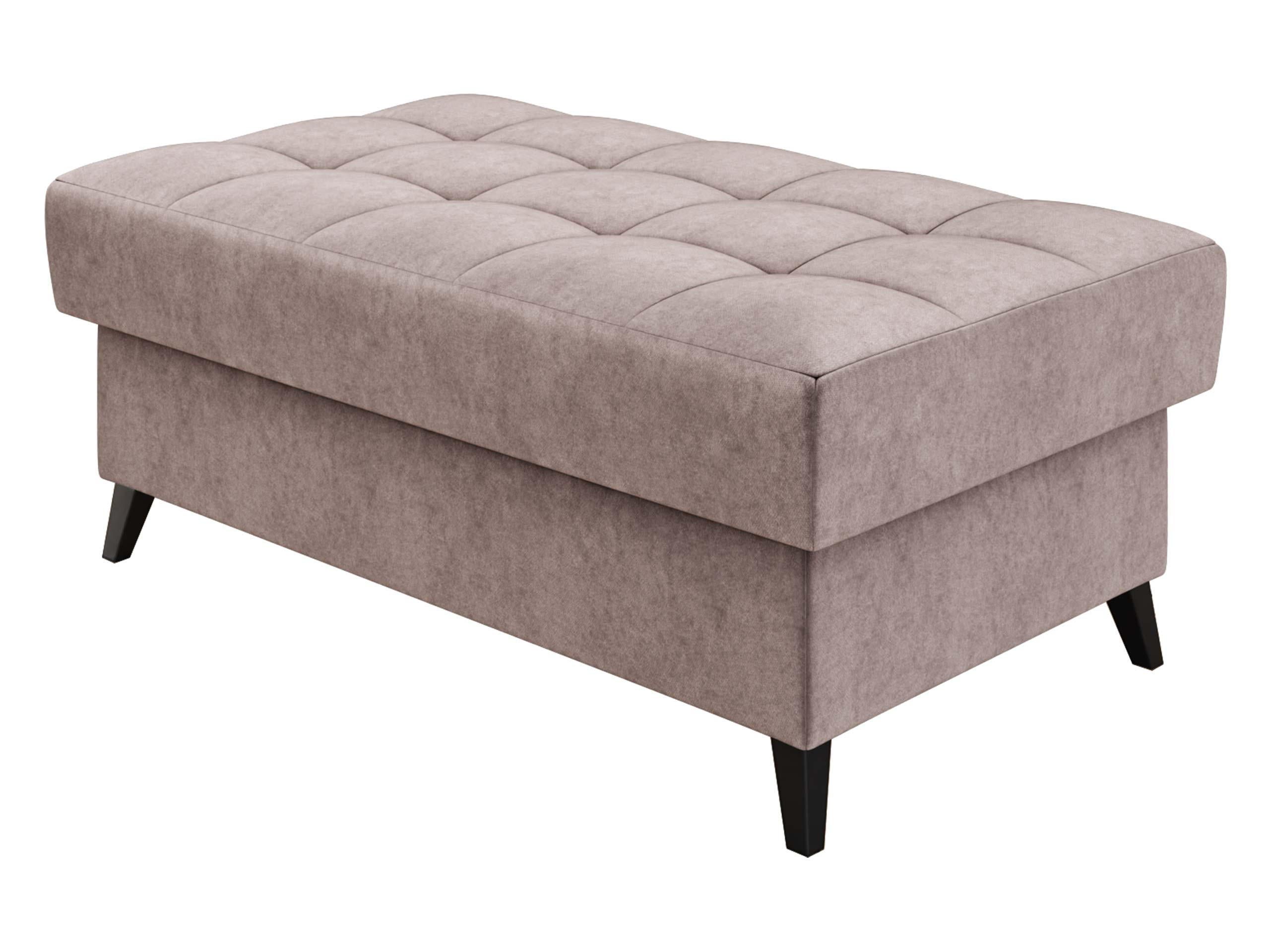 POLSTERHOCKER Nord - Schwarz/Rosa, Holz/Textil (106/44/67cm) - MIRJAN24