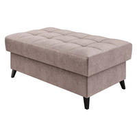 POLSTERHOCKER Nord - Schwarz/Rosa, Holz/Textil (106/44/67cm) - MIRJAN24