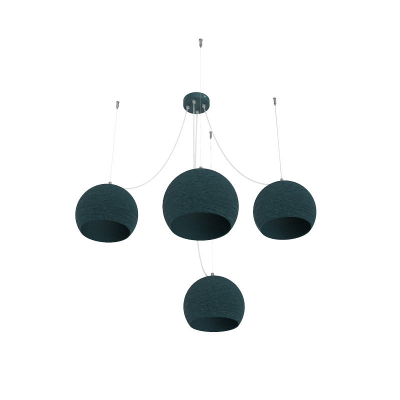 HÄNGELEUCHTE Focus X4 - Blau, Metall (25/25/20cm) - Lumicom