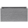 BLUMENTOPF grau rechteckig 50/23/24 cm Myra - Grau, Naturmaterialen (24cm) - Beliani