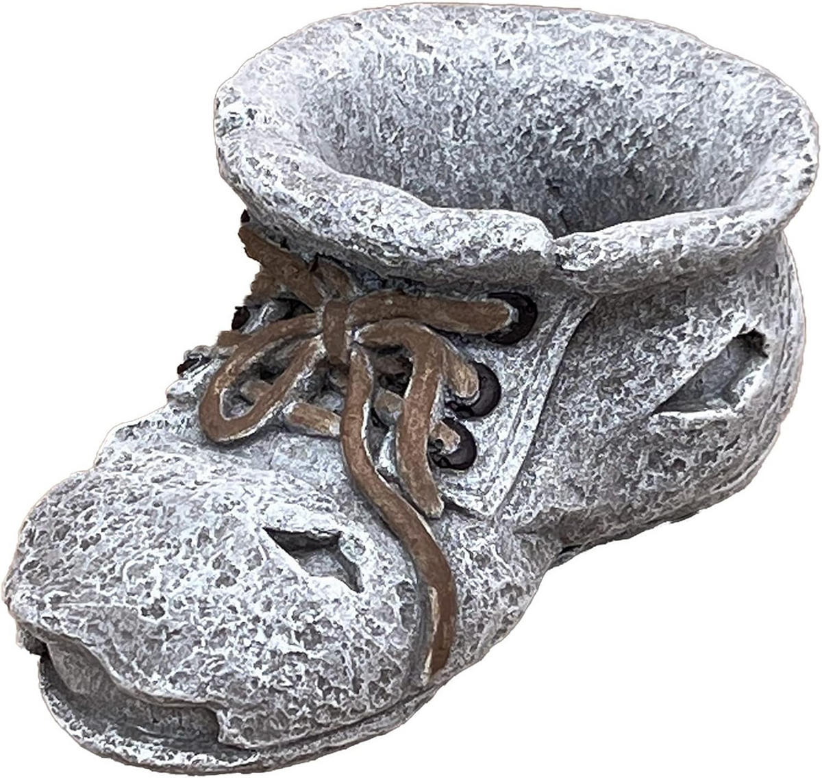 STEINFIGUR Pflanztopf Stiefel Pflanzstiefel frostfest Steinguss - Grau, Stein (10/9/20cm) - stoneandstyle
