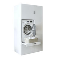 WASCHMASCHINENSCHRANK Serie 2 112cm Breit, 205cm Hoch - Weiß, Holzwerkstoff (112/205/67cm)