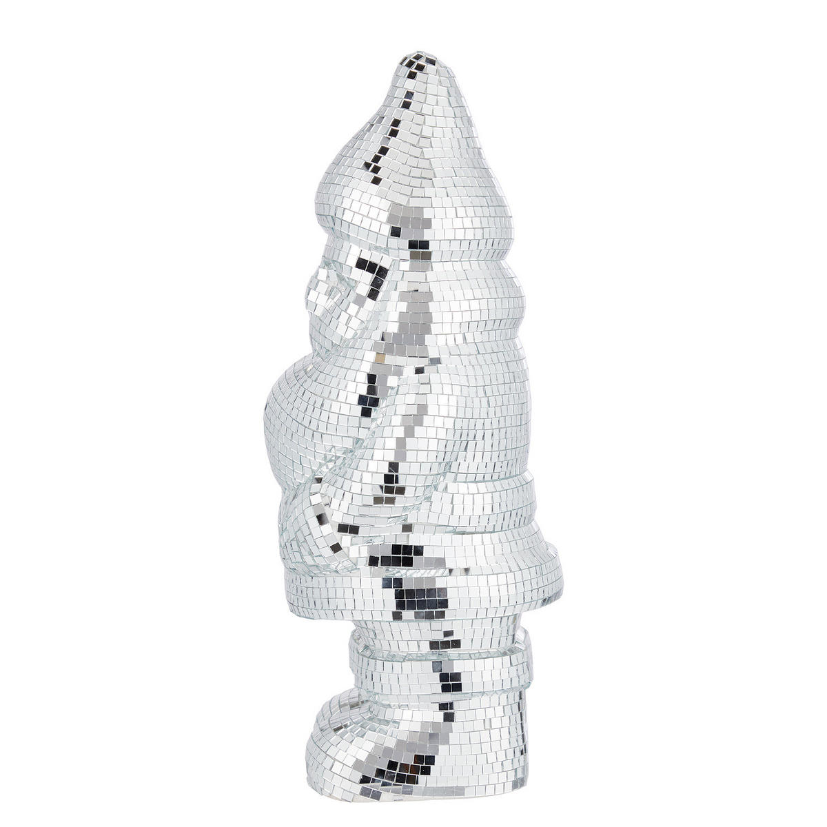 DEKO-FIGUR Santa Disco - Silberfarben, Glas/Kunststoff (18/45/19cm) - Butlers