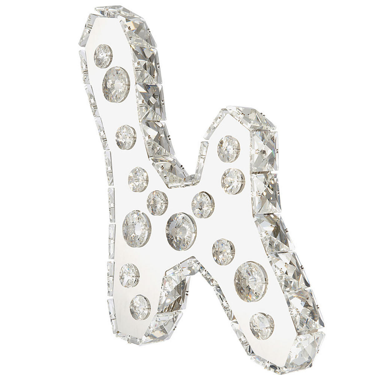 LED WANDLEUCHTE NUBE Silber Kristalloptik - Silberfarben, Metall (27/29/7cm) - Globo Lighting