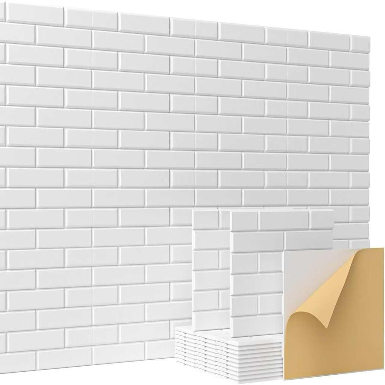 AKUSTIKPANEEL，SELBSTKLEBEND, 30 × 30 × 1 cm, 12 Stück - Weiß, Textil (30/30/1cm)
