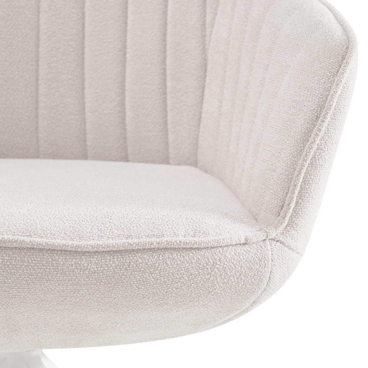 ARMLEHNSTUHL ARVIT Creme - Creme, Textil/Metall (57/81/62cm) - B&D Home