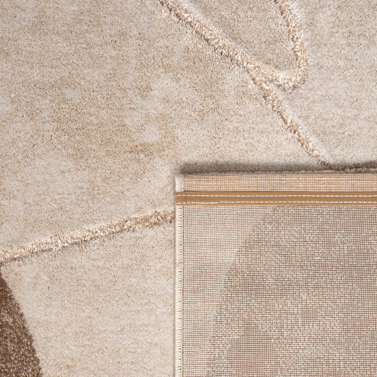 KURZFLORTEPPICH, abstrakt, aus Polypropylen, Florhöhe 11 mm, Beige, 120 x 160 cm - Beige, Textil (120/160cm) - KADIMA DESIGN