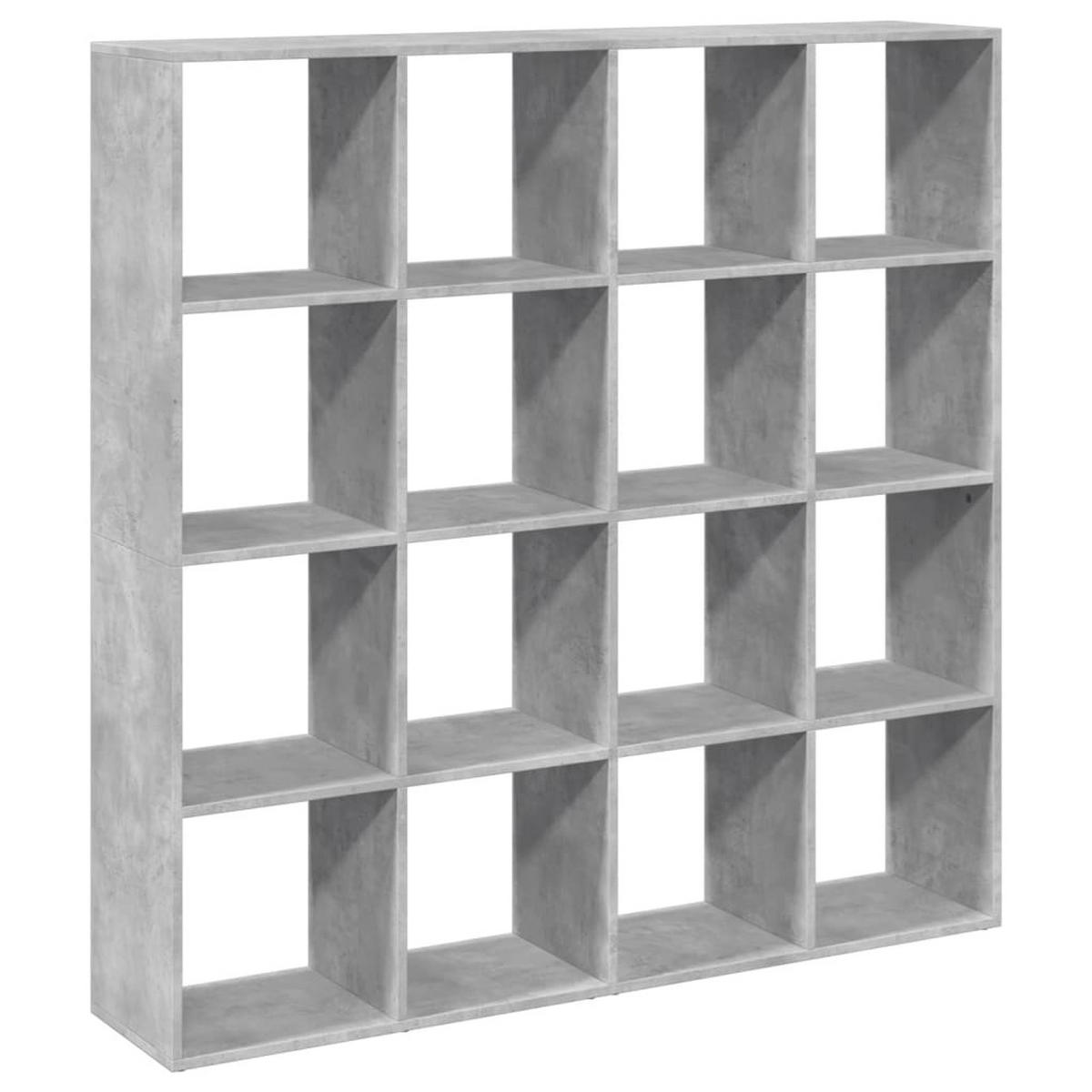 BÜCHERREGAL Betongrau 137,5/29/137,5 Cm Holzwerkstoff - Grau, Holzwerkstoff (29/137.5/137.5cm) - vidaXL