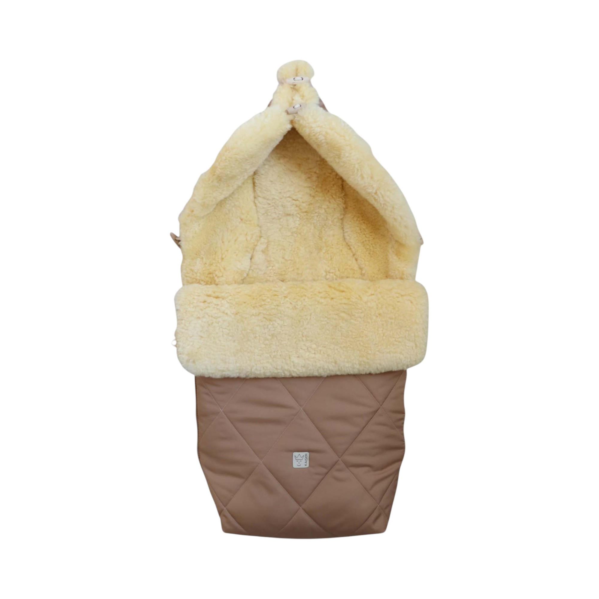 LAMMFELL-FUSSSACK Coosy, sand - Beige, Fell (45/85cm) - Kaiserbaby