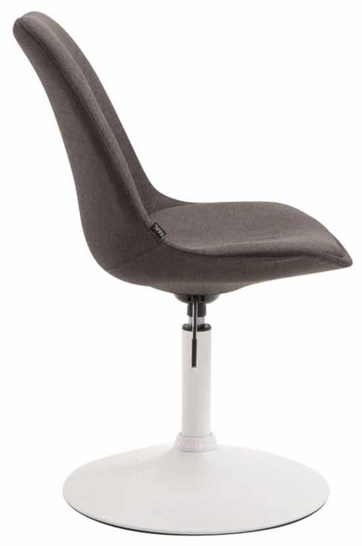 STUHL 4er Set Stoff dunkelgrau - Dunkelgrau/Weiß, Textil/Metall (48/76/57cm) - CLP