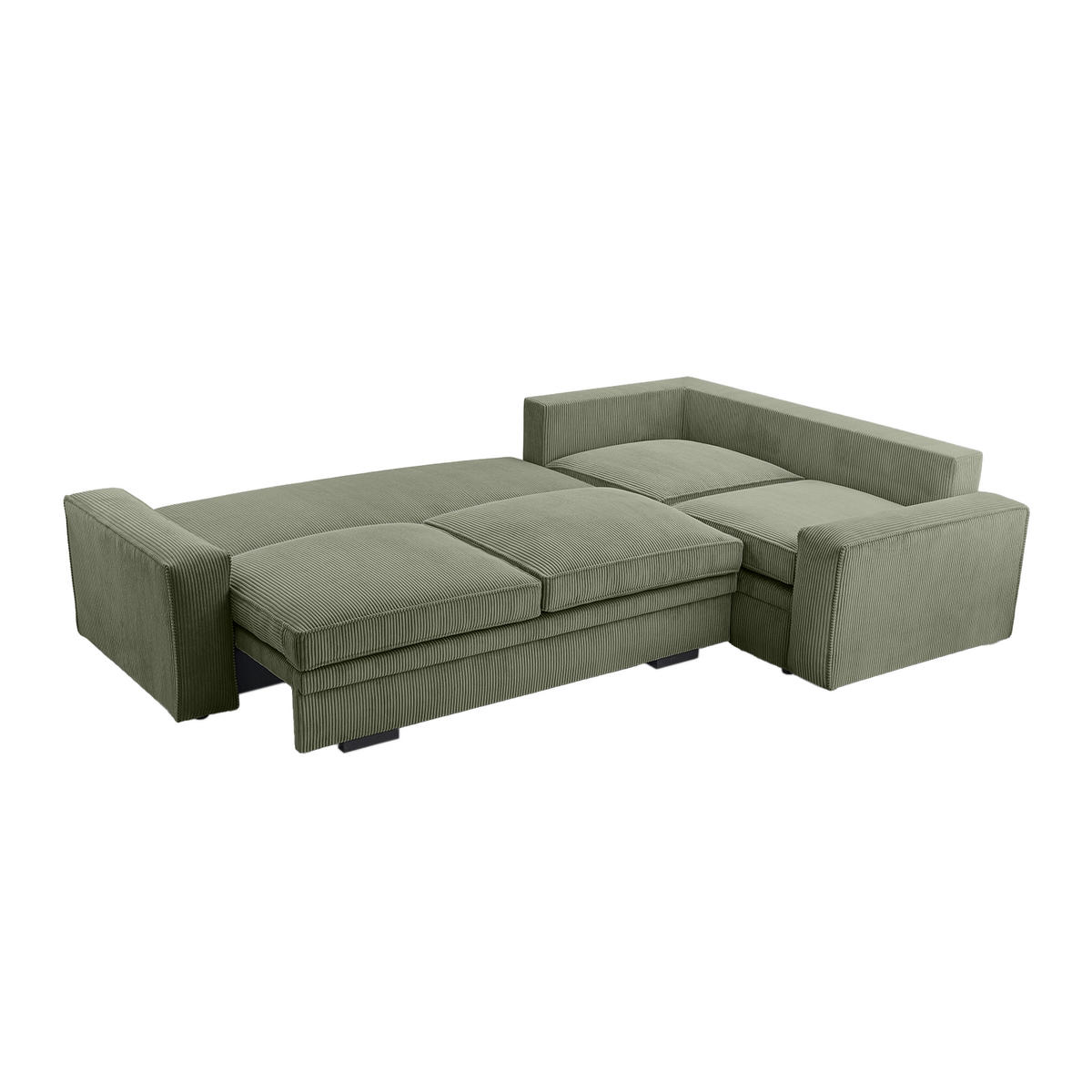 ROHOVÁ SOFÁ FJORDI s funkcí spaní, Zelená - zelená barva, textil (296/196cm) - Fedve