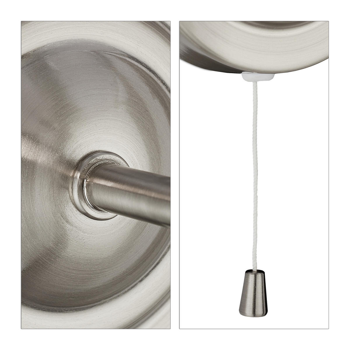 2XWANDLAMPE - Weiß, Textil/Metall (16/28/19cm) - Relaxdays