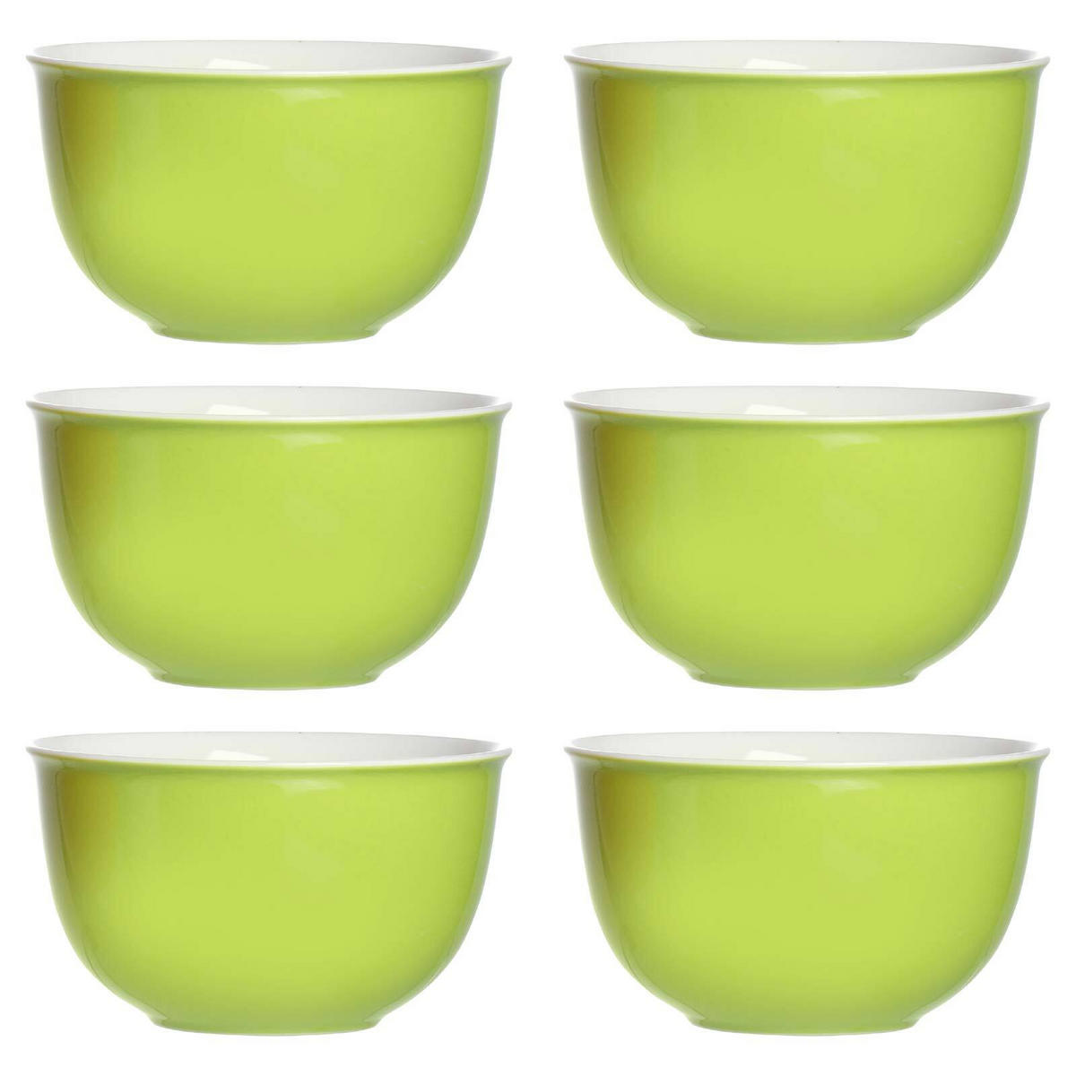 MÜSLISCHALEN Doppio Grün ø 14 cm 6er Set - Grün, Keramik (14cm) - Ritzenhoff Breker