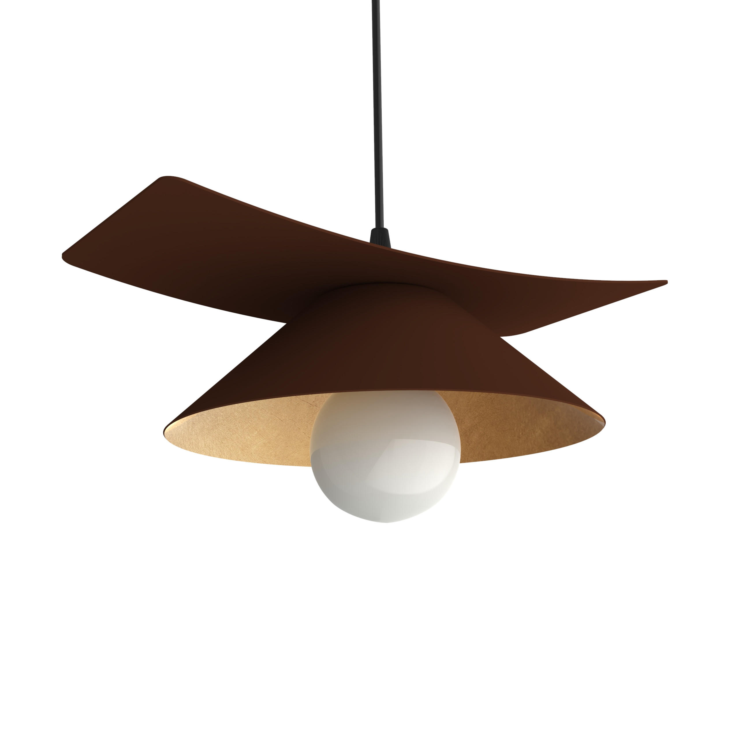 HÄNGELEUCHTE - Goldfarben, Metall (25/34/10cm) - Lumicom