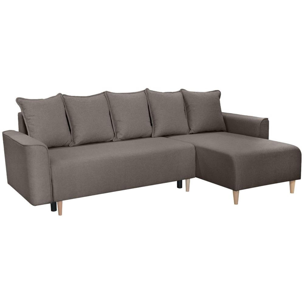 ECKSCHLAFSOFA Willow braun - Braun, Textil (225/150cm) - Beautysofa