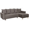 ECKSCHLAFSOFA Willow braun - Braun, Textil (225/150cm) - Beautysofa
