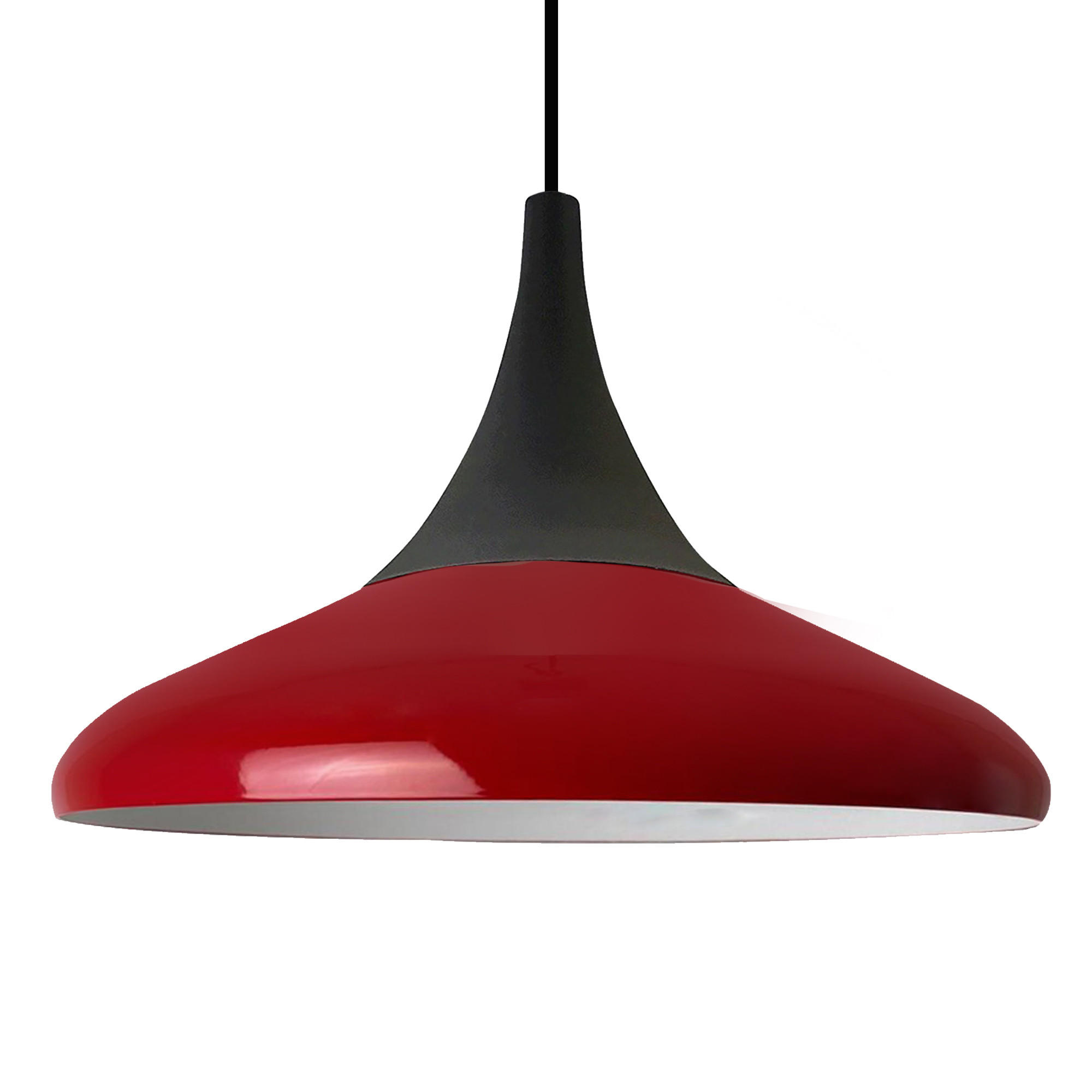 PENDELLEUCHTE Paladin Industrial Lampe - Rot, Metall (35/28/28cm) - Bamyum