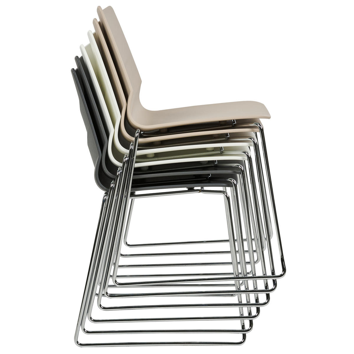 ESSZIMMERSTUHL 4er-Set Kunststoff Beige Hartley - Beige, Kunststoff/Metall (50/82/50cm) - Beliani