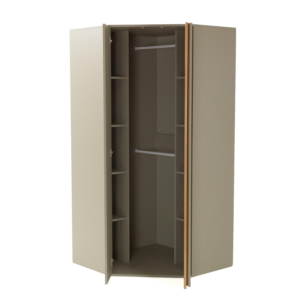 ECKSCHRANK Lico mit 2 Türen, Beige Sand - Beige, Holzwerkstoff (95/195/95cm) - Beautysofa