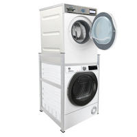 WASCHMASCHINENREGAL 73x64x110 cm - Weiß, Metall (73/110/64cm) - QUICK STAR