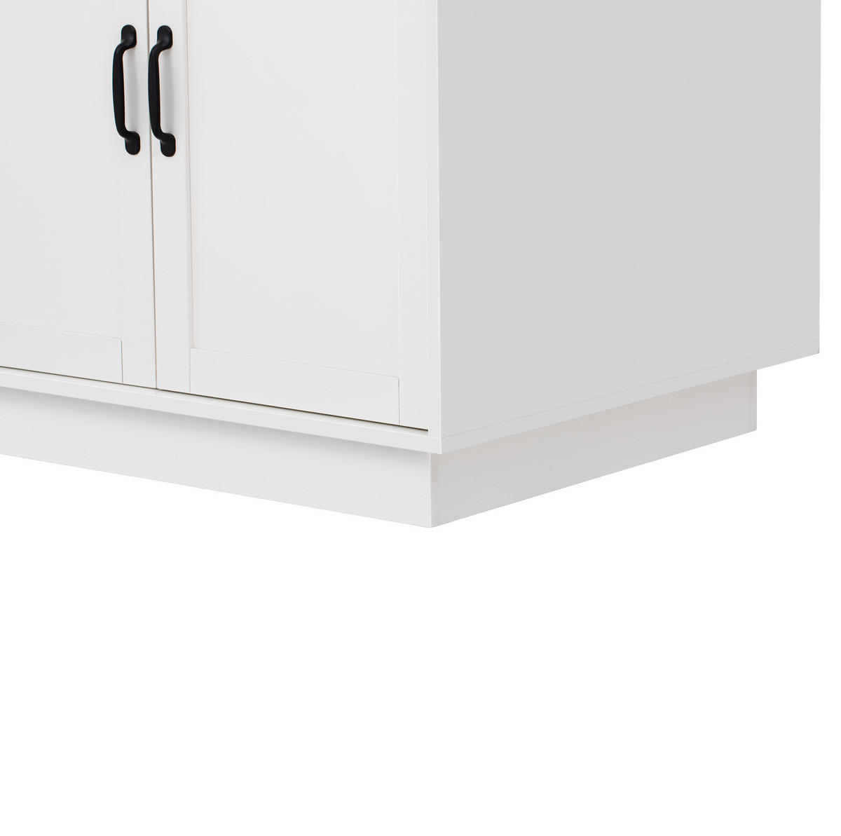KÜCHENINSEL 125.5-187.5x71x93 cm Weiß mit LED-Beleuchtung & Ladestation - Weiß, Holzwerkstoff (187.5/93/71cm) - Modfu