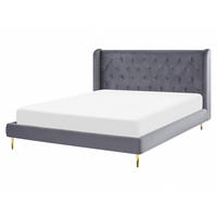 POLSTERBETT 160/200cm Grau Forbach - Grau, Textil (160/200cm) - Beliani