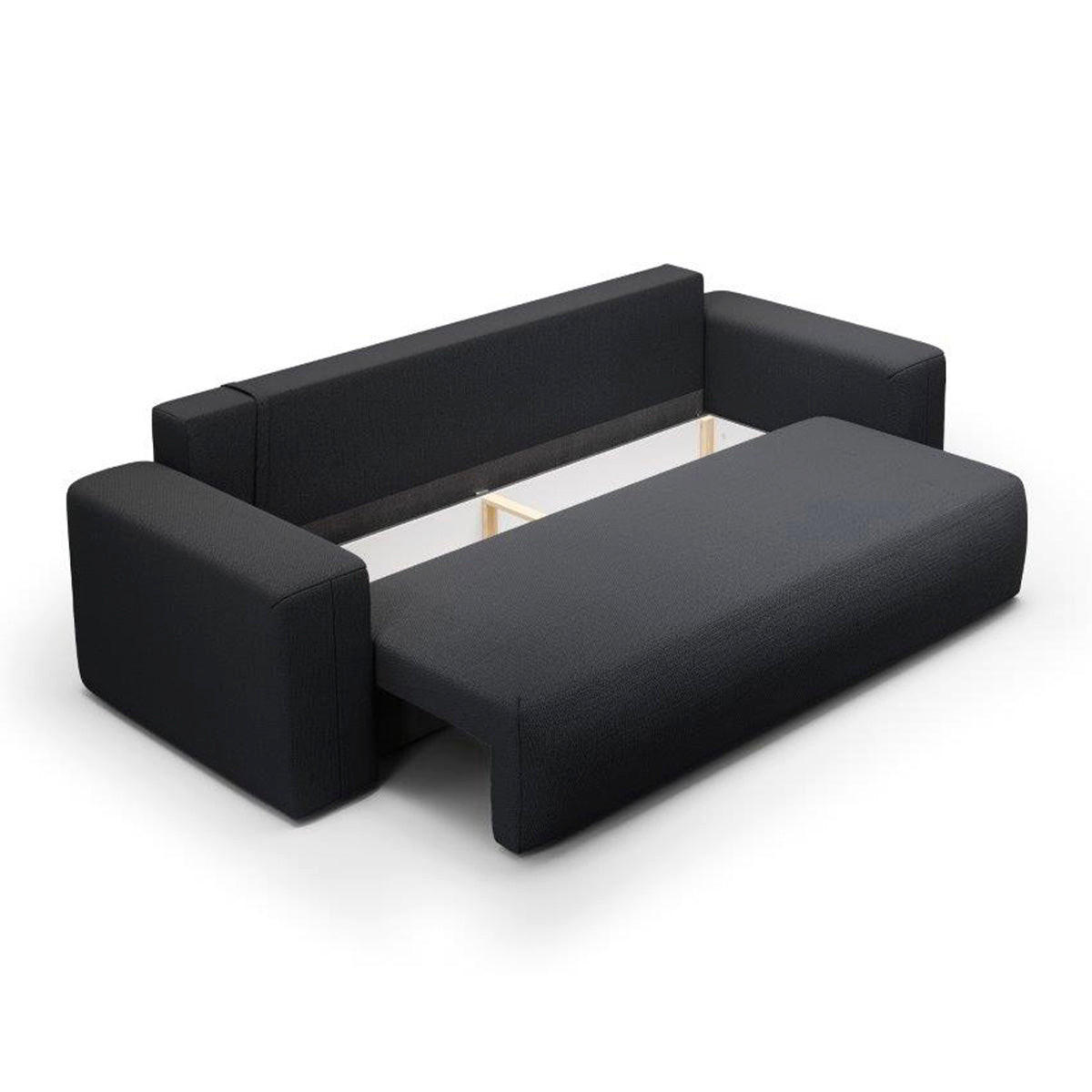 SOFA Bliss 3 Sitzplätze Dunkelgrau - Grau, Holz (252/72/97cm) - Petits-meubles