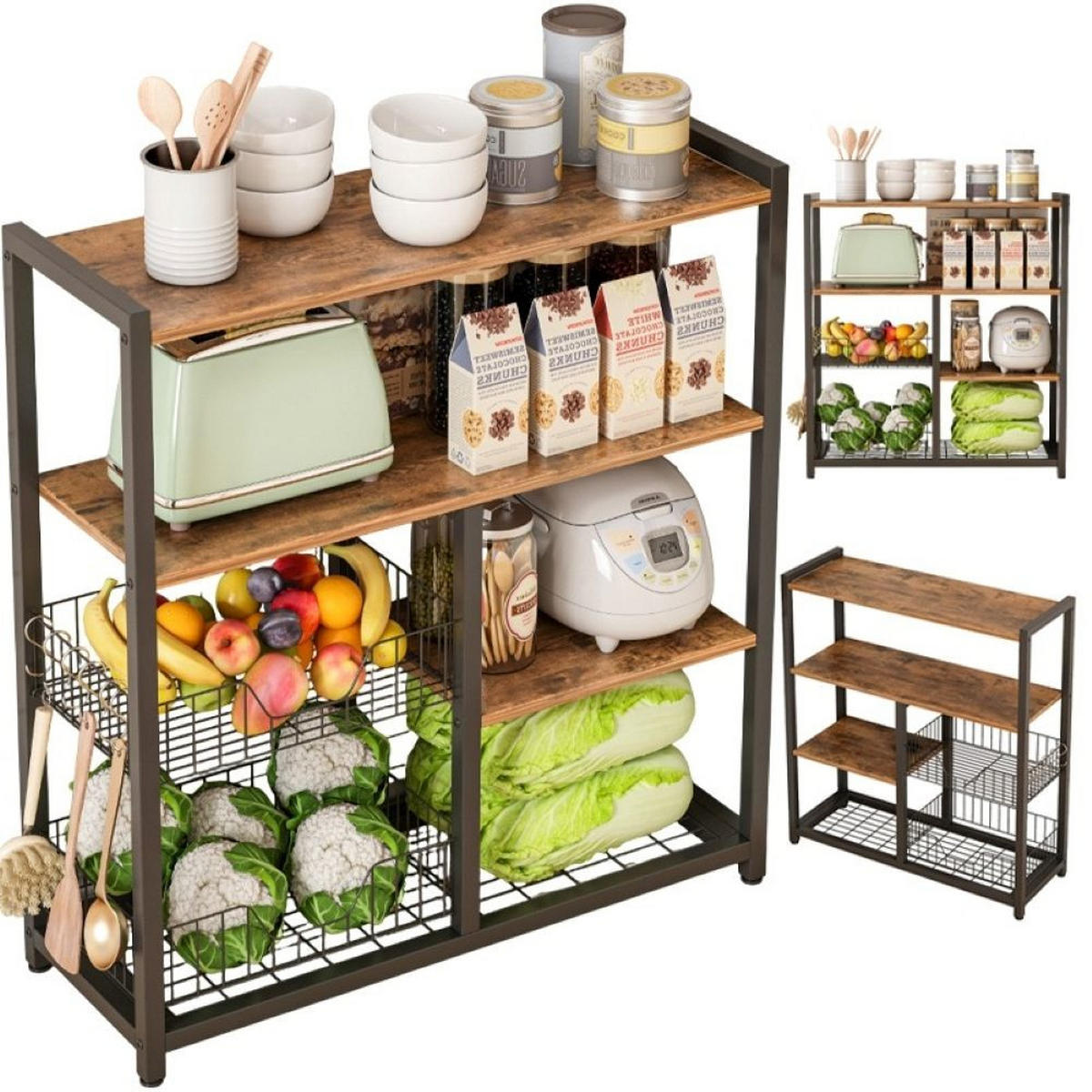 KÜCHENSCHRANK, braun 80/35/95 cm - Braun, Holzwerkstoff (80/95/35cm)