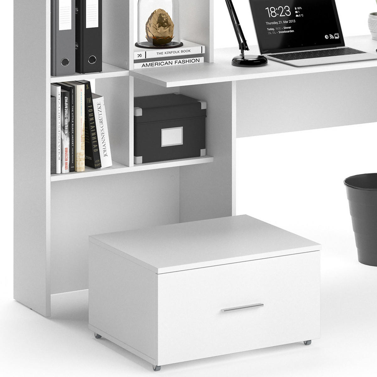 SCHREIBTISCH Lorio Weiß 149.2 x 49.8 cm - Weiß, Holzwerkstoff (49.8/149.2/105.6cm) - Vicco