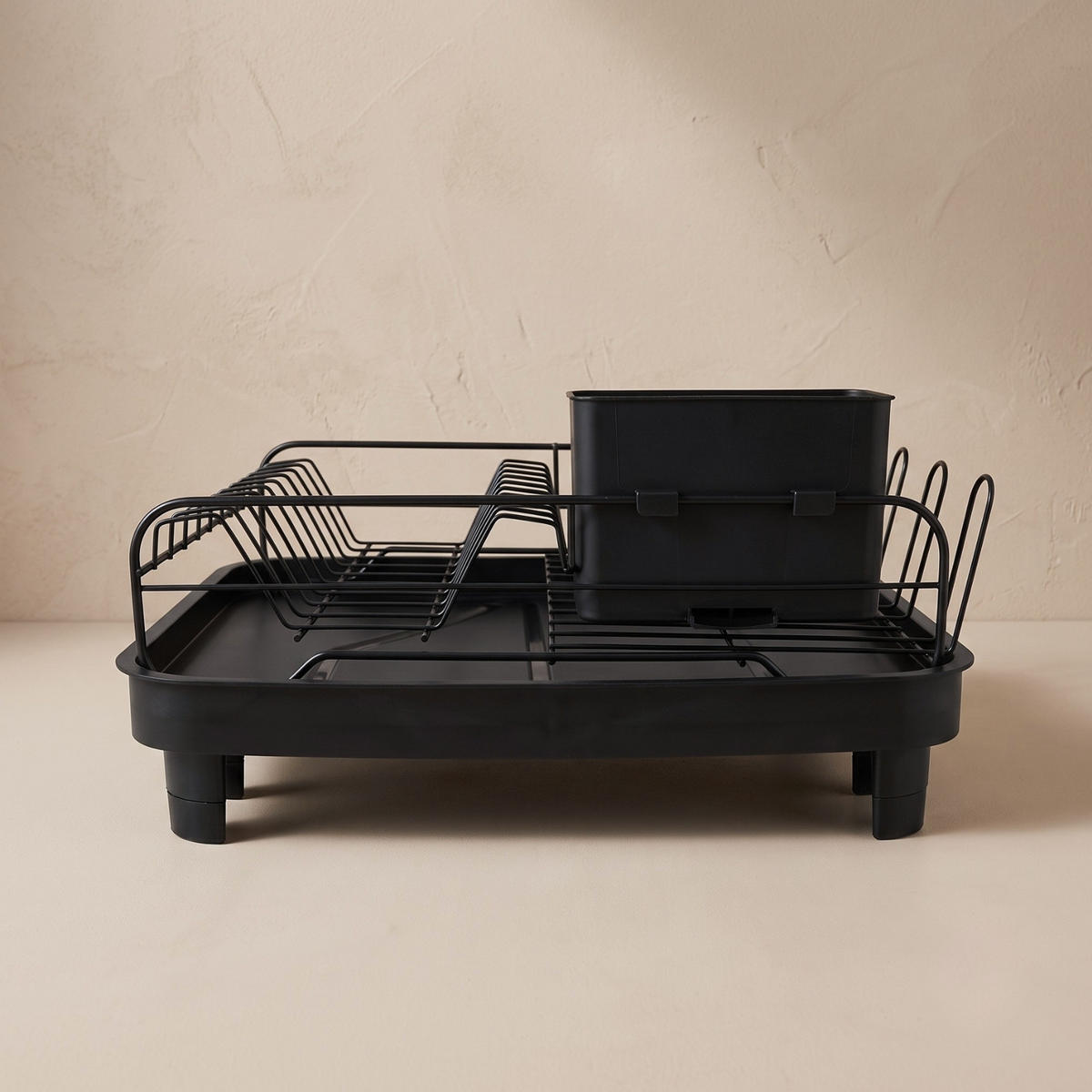ABTROPFGESTELL ausziehbar mit Abtropfschale 41,5 x 36,5 x 20,5 cm - Schwarz, Metall (36.5/20.5/41.5cm) - BOXIMO