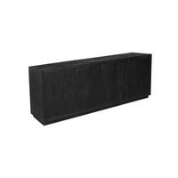 SIDEBOARD Leuven Mangoholz 200 cm / 45 cm Schwarz - Schwarz, Holz (200/80/45cm) - Villa Möbel